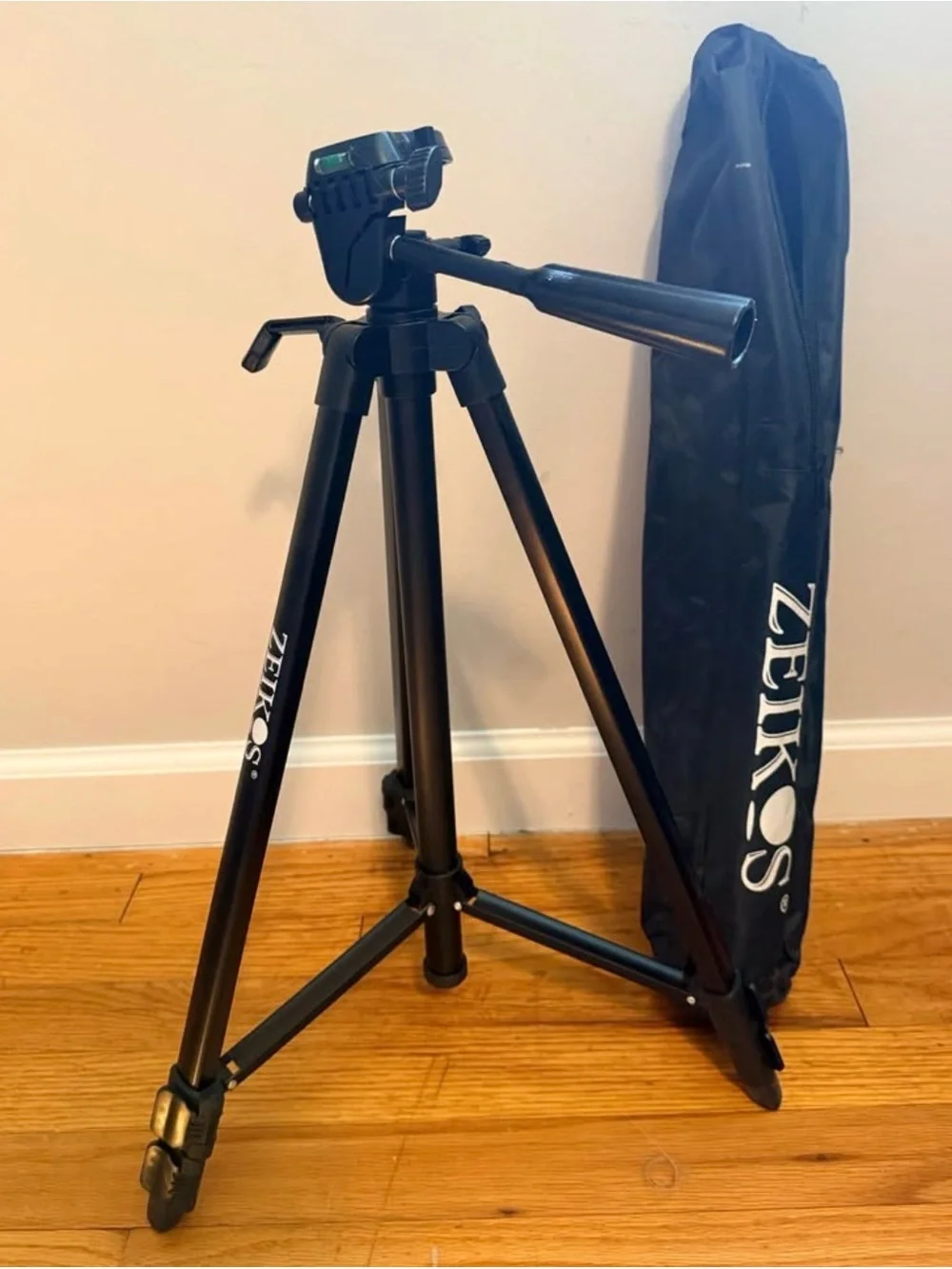 Black Camera Tripod with Carry Bag